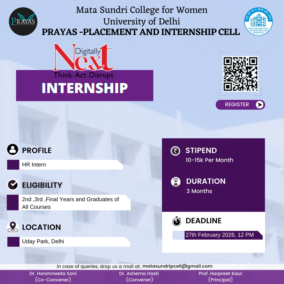 PRAYAS Internship Opportunity with Digitally Next