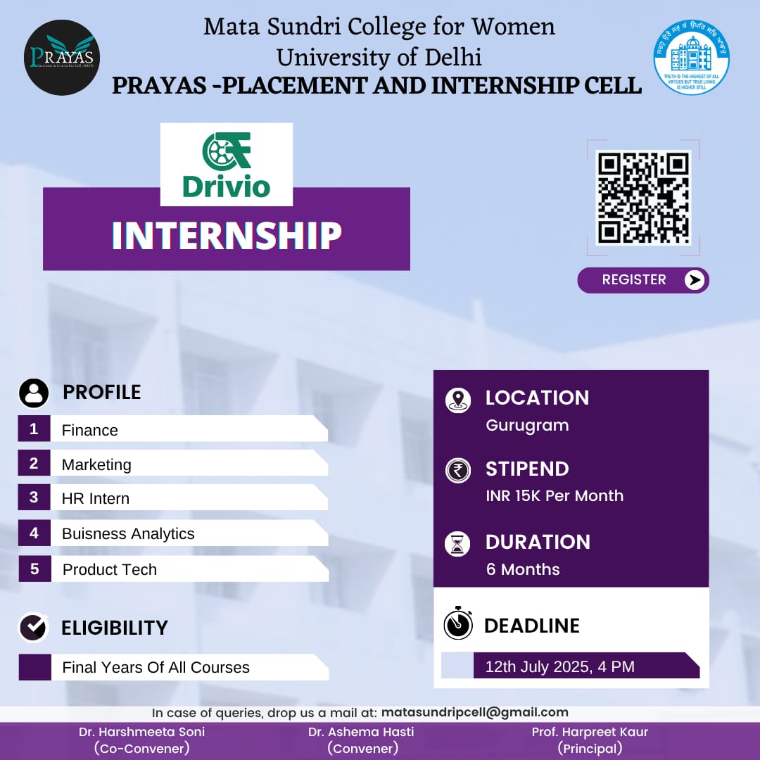 PRAYAS Internship Opportunity with Drivio