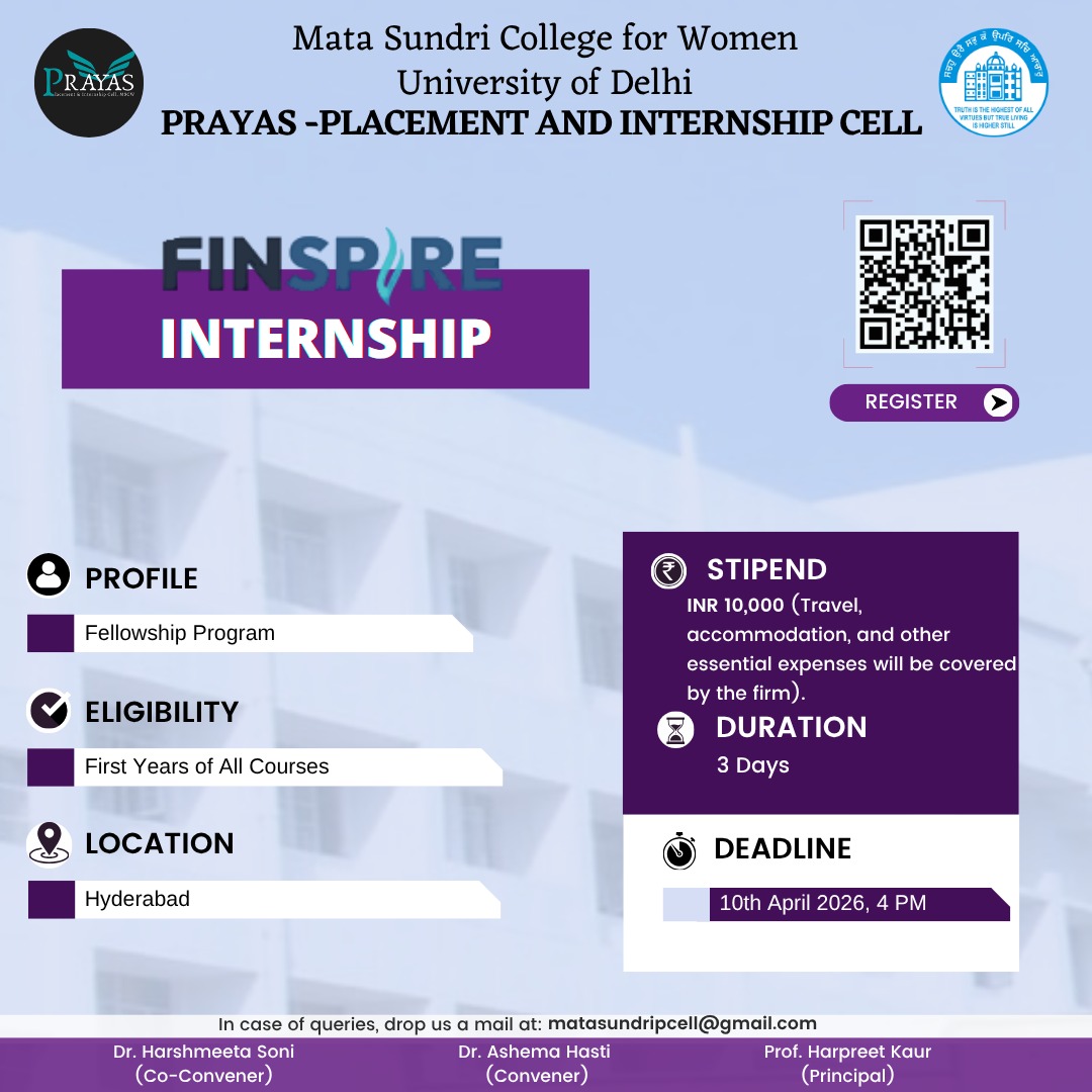 PRAYAS Internship Opportunity with Finspire