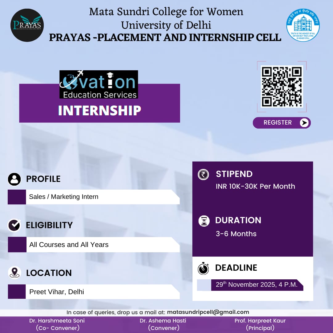 PRAYAS Internship Opportunity with Ovation Education Services
